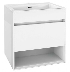 Kielle - Nefia Skříňka s umyvadlem 60 cm, lesklá bílá 50027S610