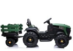 Mamido Dětský elektrický traktor Farmer s vlečkou a lopatou zelený