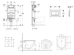 GEBERIT - Kombifix Set předstěnové instalace, klozetu Oudee a sedátka softclose, tlačítko Sigma20, matná černá/černá SANI15CA5503