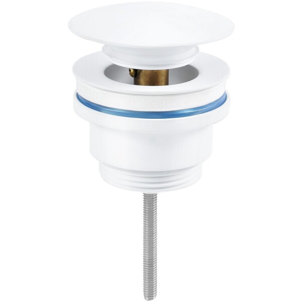 CERANO Umyvadlová výpusť - 5/4“ click-clack - univerzální - bílá matná