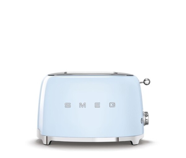 Smeg TSF01PBEU toustovač / topinkovač, 2 toasty, 6 úrovní opékání, zásuvka na drobky, styl. 50. let, pastelově modrá