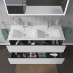 DURAVIT - L-Cube Umyvadlová skříňka 55x129x48 cm, 2 zásuvky, bílá mat LC625801818