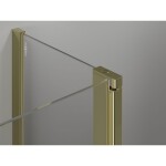 MEXEN/S - Mist L sprchové dveře křídlové 120, transparent, zlatá 8A4L-120-000-50-00