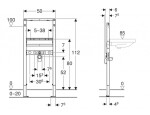 GEBERIT - Duofix Montážní prvek pro umyvadlo, 112 cm, pro stojánkové armatury 111.471.00.2