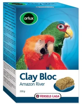 VERSELE-LAGA Jílový blok Clay Bloc Amazon River / Doplněk pro papoušky / 550 g (7202-424057)