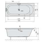 POLYSAN - ASTRA B SLIM obdélníková vana 165x75x48cm, bílá 32611S