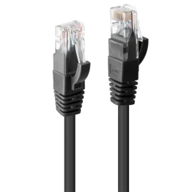 Lindy Cat6 U/UTP černá 1 m / Patch kabel / RJ-45 / Stíněné konektory (48077)