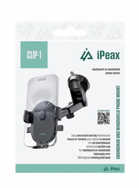 IPEAX CLIP-1 Držák telefonu na palubní desku auta černá (90010149)