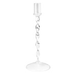 Storefactory Skleněný svícen Eneby Clear 24 cm, čirá barva
