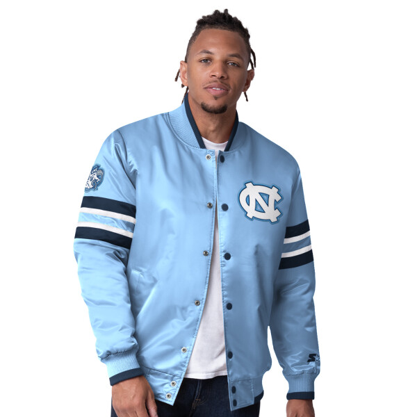 Starter Pánská bunda North Carolina Tar Heels NCAA Scout Varsity Satin Jacket Velikost: XL