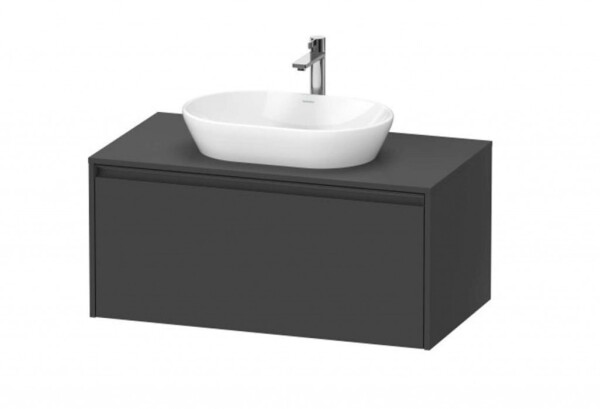 DURAVIT - Ketho.2 Umyvadlová skříňka s výřezem 46x100x55 cm, 1 zásuvka, grafit mat K24886049490000