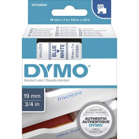 Obchod Šetřílek Dymo D1 45804, S0720840, 19mm, modrý tisk/bílý podklad - originální páska