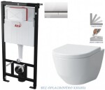 ALCADRAIN Sádromodul - předstěnový instalační systém s chromovým tlačítkem M1721 + WC LAUFEN PRO RIMLESS + SEDÁTKO AM101/1120 M1721 LP1