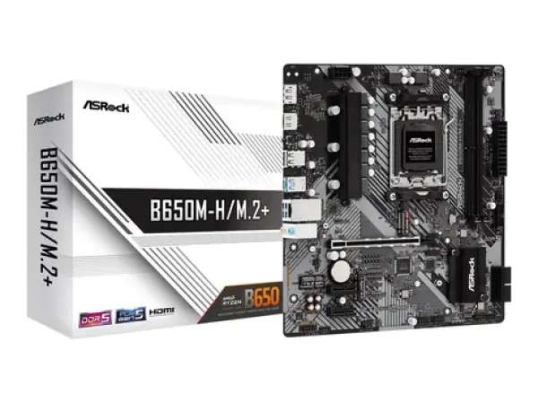 ASRock B650M-H/M.2+ / AMD B650 / DDR5 / SATA III / USB 3.2 / GLAN / sc.AM5 / mATX (90-MXBMS0-A0UAYZ)