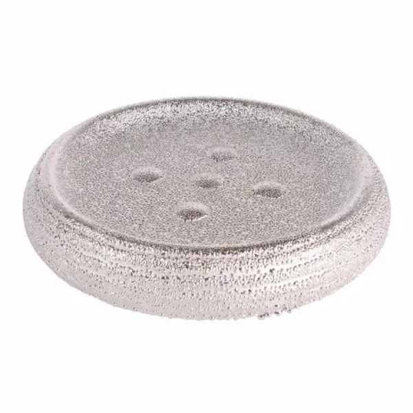 MSV OMAN stříbrná / Mýdlenka / keramika / 12,5 x 2,5 cm