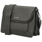 Trendy dámská koženková crossbody kabelka Coveri Longina, tmavě šedá
