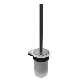 Wc štětka SAT Simply R PVD PVD gun metal/mléčné sklo SATDSIMR37GM SATDSIMR37GM