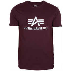 Alpha Industries Tričko Basic T-Shirt deep maroon XXL