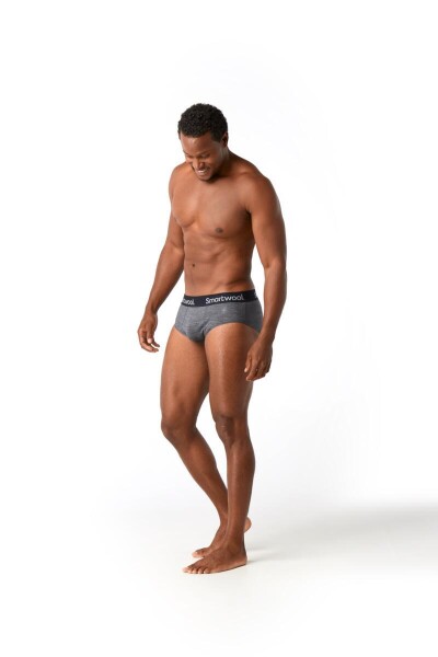 Pánské merino boxerky SMARTWOOL Men's Active Brief Boxed, Medium Gray Heather velikost: M