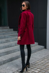 Dámský kabát PLA0012 Bordó - Roco Fashion bordó 46