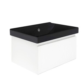 Koupelnová skříňka s umyvadlem SAT Evolution 58x30x45 cm bílá mat SATEVO60WMU1MB SATEVO60WMU1MB