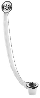 Bruckner - Vanová souprava se zátkou na řetízku, L-700, 6/4", nerez lesk 164.140.2