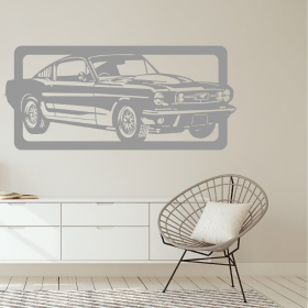 Samolepka Ford Mustang Barva: šedá, Velikost: 40 x 18 cm