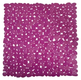 MSV GALETS protiskluzová podložka do sprchy fialová / PVC / 53 x 53 cm