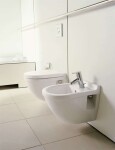 DURAVIT - Starck 3 Závěsný bidet s přepadem, bílá 2230150000