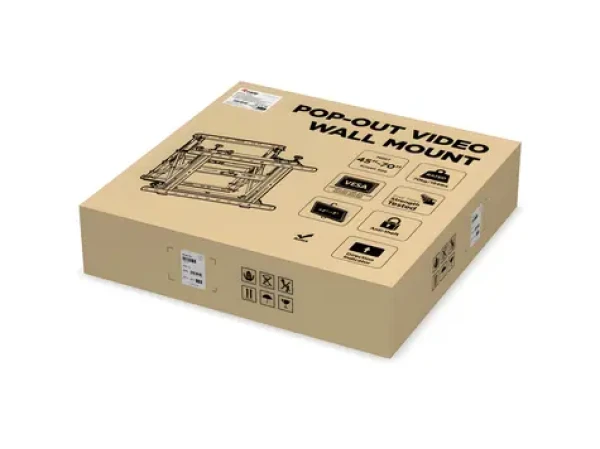 Equip černá / Držák TV / 45-70" / nosnost 70 kg / VESA 600x400 / náklon -3° až 2° / výklopný (650352)