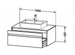 DURAVIT - Ketho Umyvadlová skříňka 43x100x55 cm, 1 zásuvka, lesklá bílá KT669502222