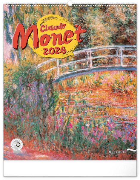 NOTIQUE Kalendář 2026 nástěnný: Claude Monet, 48 x 56 cm