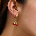 ELENYS Sweet Cherry – pozlacené náušnice 18K žluté zlato