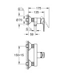 GROHE - BauEdge Sprchová baterie, chrom 23636001