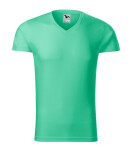 Slim Fit V-neck tričko pánské mátová 3XL
