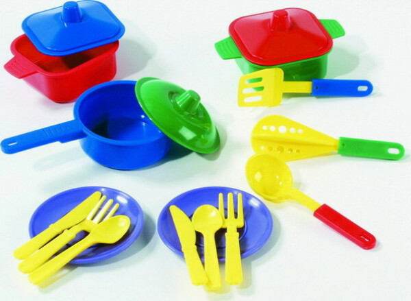 Jídelní set - talířky + příbory