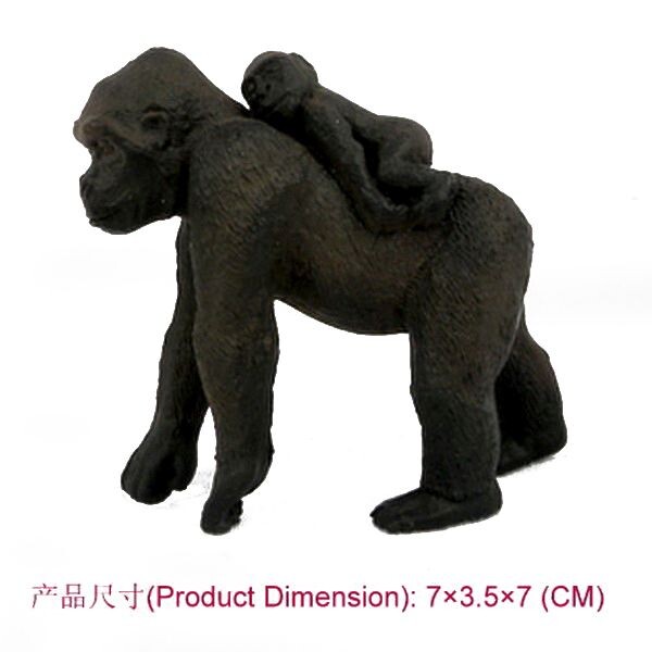 A - Figurka Gorila s mládětem 7 cm