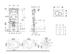 GEBERIT - Duofix Set předstěnové instalace, kompaktního klozetu Gaia sedátka softclose, tlačítko Sigma01, černá SANI11CA5117B