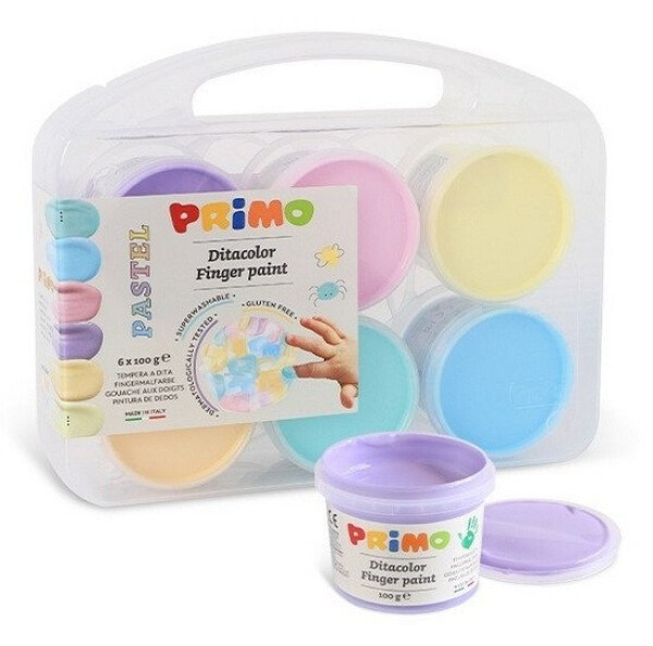 PRIMO Prstové barvy 6 x 100 g kelímky