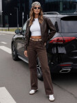 FashionStreet hnědá dámská kožená bunda ramones TY5220 M