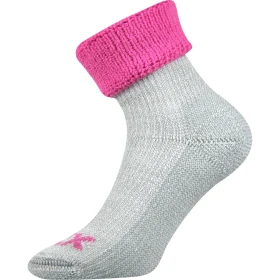 VOXX Ponožky zimní dámské QUANTA z merino vlny RŮŽOVÉ 35-38 104139