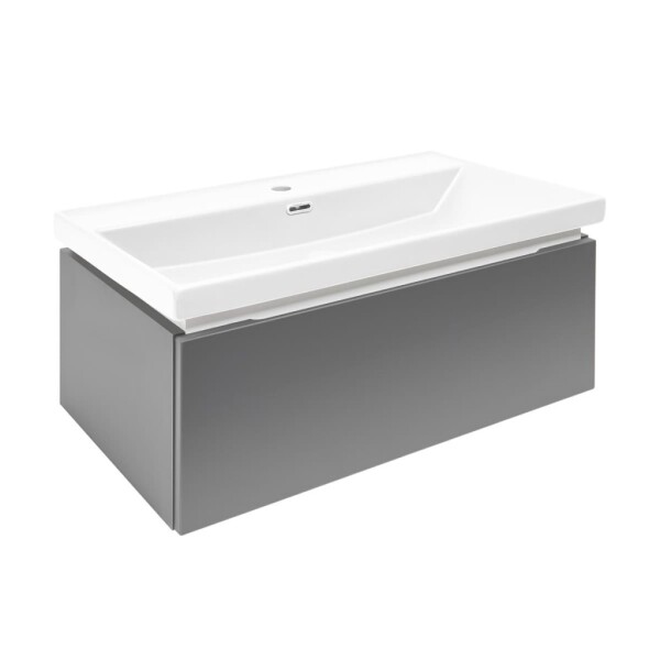 Koupelnová skříňka s umyvadlem SAT Feel 80x30x44,8 cm antracit mat SATFEEL80ANTU4 SATFEEL80ANTU4