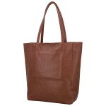 Trendy dámská kožená kabelka na rameno Sascha, hnědá