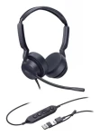 Yealink UH42 Dual (MS Teams) černá / Stereo náhlavní souprava / mikrofon / USB-C USB-A / kabel 2,15 m (1308195)
