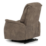 Polohovací křeslo, elektrické zabudované ovládání, hnědá, látka vintage, TV-Q8575 BR3