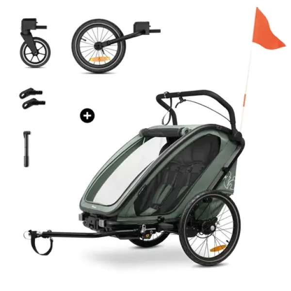 Hauck Bike N Walk Duo cyklovozík 3v1 dark green (HK515099)