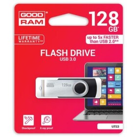 GOODRAM UTS3 128GB černá / Flash disk / USB 3.0 / čtení: 60MBs / zápis: 20MBs (UTS3-1280K0R11)