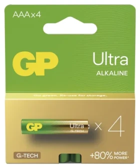 GP Ultra AAA / Alkalická baterie / LR03 / 4 ks (1013124100)