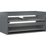 MEXEN - Box-A skříňka pro umyvadlo 100, 2 zásuvky, grafit mat 91AX0-1000-470-2-66