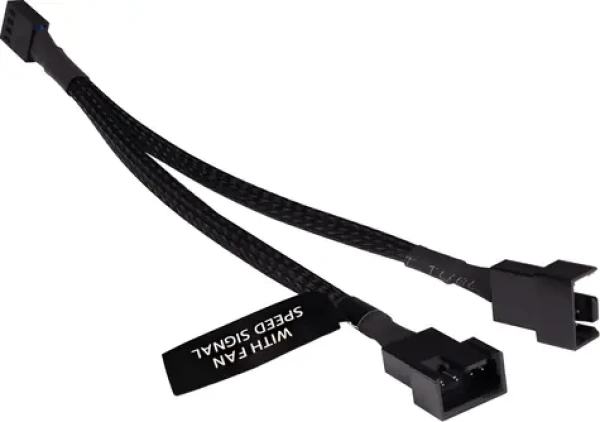 Alphacool Y-Splitter PWM černá / Rozbočovací kabel / 4-pin na 2x 4-pin PWM / 15 cm (18676)
